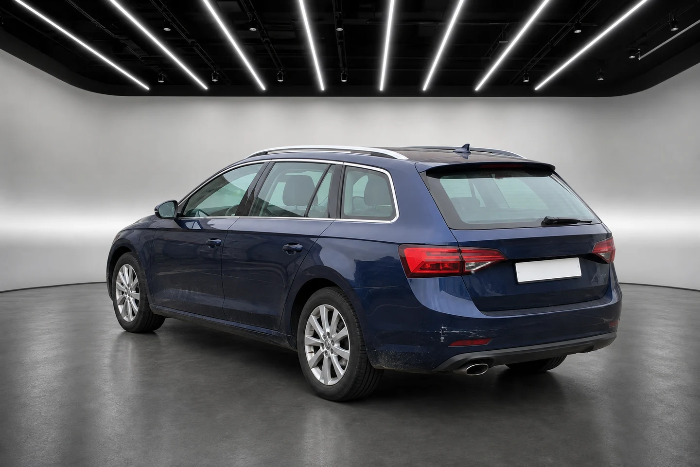 Wagon in a branded studio scene